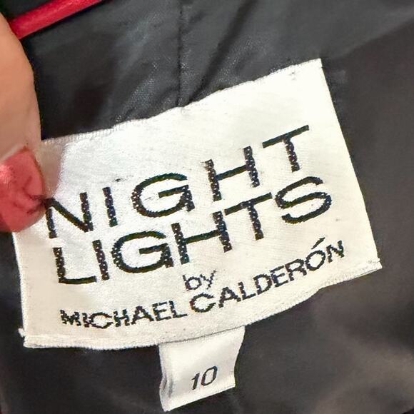 VTG 90s Y2K CROPPED BLAZER DRAGON BOHO WHIMSIGOTH MICHAEL CALDERON NITE LITES 10 - Picture 5 of 5